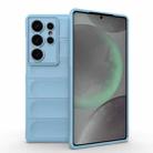For Samsung Galaxy S25 Ultra 5G Magic Shield TPU + Flannel Phone Case(Light Blue) - 1
