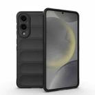 For Samsung Galaxy S25 Edge 5G Magic Shield TPU + Flannel Phone Case(Black) - 1