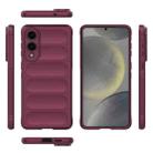 For Samsung Galaxy S25 Edge 5G Magic Shield TPU + Flannel Phone Case(Wine Red) - 3