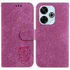 For Redmi 13 4G Little Tiger Embossed Leather Phone Case(Rose Red) - 1