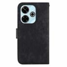 For Redmi 13 4G Little Tiger Embossed Leather Phone Case(Black) - 3