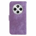For Redmi 14C 4G Little Tiger Embossed Leather Phone Case(Purple) - 3
