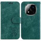 For Redmi Note 14 Pro / Note 14 Pro+ 5G Little Tiger Embossed Leather Phone Case(Green) - 1
