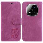 For Redmi Note 14 Pro / Note 14 Pro+ 5G Little Tiger Embossed Leather Phone Case(Rose Red) - 1