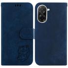 For Redmi A5 4G 173.3mm Little Tiger Embossed Leather Phone Case(Dark Blue) - 1
