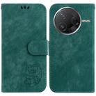For Redmi K80 / K80 Pro / Xiaomi Poco F7 Pro Little Tiger Embossed Leather Phone Case(Green) - 1