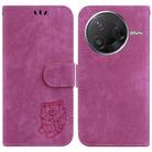 For Redmi K80 / K80 Pro / Xiaomi Poco F7 Pro Little Tiger Embossed Leather Phone Case(Rose Red) - 1
