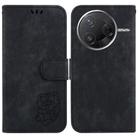 For Redmi K80 / K80 Pro / Xiaomi Poco F7 Pro Little Tiger Embossed Leather Phone Case(Black) - 1