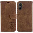 For Redmi Turbo 4 / Xiaomi Poco X7 Pro Little Tiger Embossed Leather Phone Case(Brown) - 1