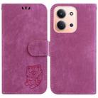 For Redmi 15C 4G 173.1mm / 15C 5G 173.1mm Little Tiger Embossed Leather Phone Case(Rose Red) - 1