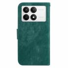 For Xiaomi Poco F6 Pro Little Tiger Embossed Leather Phone Case(Green) - 3