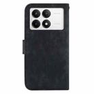 For Xiaomi Poco F6 Pro Little Tiger Embossed Leather Phone Case(Black) - 3