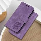 For Xiaomi 15 Little Tiger Embossed Leather Phone Case(Purple) - 2