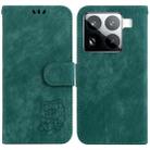 For Xiaomi 15 Pro Little Tiger Embossed Leather Phone Case(Green) - 1