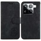For Xiaomi 15 Pro Little Tiger Embossed Leather Phone Case(Black) - 1