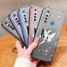 For Realme 5 Plated Gradient Glitter Butterfly Holder TPU Phone Case(Silver) - 2