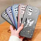 For Realme 8 Plated Gradient Glitter Butterfly Holder TPU Phone Case(Silver) - 2