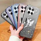 For Realme 11 4G Plated Gradient Glitter Butterfly Holder TPU Phone Case(Silver) - 2