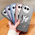 For Realme 11 5G Plated Gradient Glitter Butterfly Holder TPU Phone Case(Silver) - 2