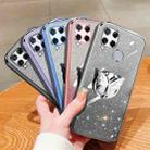 For Realme C15 / C12 / C25 Plated Gradient Glitter Butterfly Holder TPU Phone Case(Silver) - 2