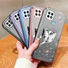 For Realme C21 Plated Gradient Glitter Butterfly Holder TPU Phone Case(Silver) - 2