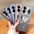 For Realme GT Neo5 Plated Gradient Glitter Butterfly Holder TPU Phone Case(Silver) - 2