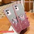 For Realme V11 5G Plated Gradient Glitter Butterfly Holder TPU Phone Case(Purple) - 3