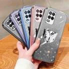 For Realme V13 5G Plated Gradient Glitter Butterfly Holder TPU Phone Case(Silver) - 2