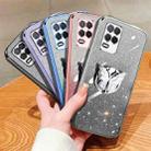 For Realme V13 5G Plated Gradient Glitter Butterfly Holder TPU Phone Case(Black) - 2