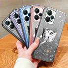 For Realme V25 Plated Gradient Glitter Butterfly Holder TPU Phone Case(Sierra Blue) - 2