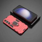 For Samsung Galaxy S24 FE 5G PC + TPU Shockproof Protective Phone Case with Magnetic Ring Holder(Red) - 2