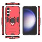 For Samsung Galaxy S24 FE 5G PC + TPU Shockproof Protective Phone Case with Magnetic Ring Holder(Red) - 3