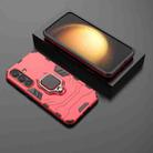 For Samsung Galaxy S25 5G PC + TPU Shockproof Protective Phone Case with Magnetic Ring Holder(Red) - 2