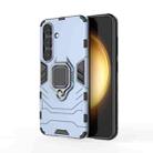 For Samsung Galaxy S25 5G PC + TPU Shockproof Protective Phone Case with Magnetic Ring Holder(Navy Blue) - 1