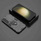 For Samsung Galaxy S25+ 5G PC + TPU Shockproof Protective Phone Case with Magnetic Ring Holder(Black) - 2