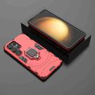 For Samsung Galaxy S25 Ultra 5G PC + TPU Shockproof Protective Phone Case with Magnetic Ring Holder(Red) - 2