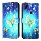 For Honor 9X Global / Huawei P Smart Z 3D Painting Horizontal Flip Leather Phone Case(Golden Butterfly) - 2