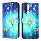 For Honor 20 / 20 Pro / 20S 4G 3D Painting Horizontal Flip Leather Phone Case(Golden Butterfly) - 2