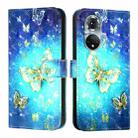 For Honor 50 Pro / Huawei Nova 9 Pro 3D Painting Horizontal Flip Leather Phone Case(Golden Butterfly) - 2