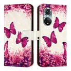 For Honor 50 Pro / Huawei Nova 9 Pro 3D Painting Horizontal Flip Leather Phone Case(Rose Butterfly) - 2