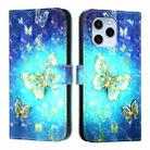 For Honor 60 SE 3D Painting Horizontal Flip Leather Phone Case(Golden Butterfly) - 2