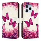 For Honor 60 SE 3D Painting Horizontal Flip Leather Phone Case(Rose Butterfly) - 2