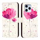 For Honor 60 SE 3D Painting Horizontal Flip Leather Phone Case(Flower) - 2