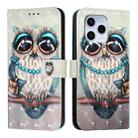 For Honor 60 SE 3D Painting Horizontal Flip Leather Phone Case(Grey Owl) - 2