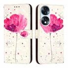 For Honor 70 3D Painting Horizontal Flip Leather Phone Case(Flower) - 2