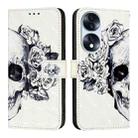 For Honor 70 3D Painting Horizontal Flip Leather Phone Case(Skull) - 2