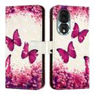 For Honor 80 3D Painting Horizontal Flip Leather Phone Case(Rose Butterfly) - 2