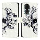 For Honor 80 3D Painting Horizontal Flip Leather Phone Case(Skull) - 2