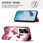 For Honor 80 GT 3D Painting Horizontal Flip Leather Phone Case(Rose Butterfly) - 3