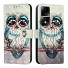 For Honor 80 GT 3D Painting Horizontal Flip Leather Phone Case(Grey Owl) - 2